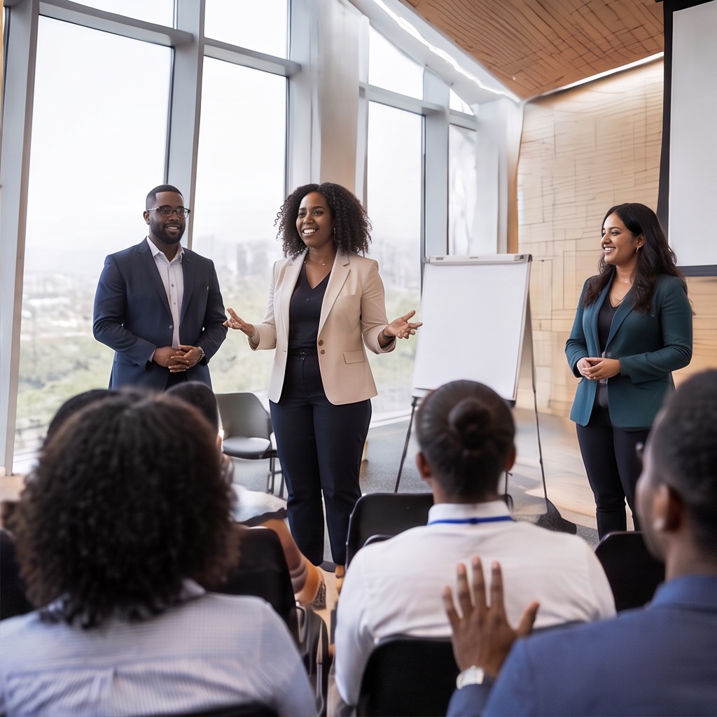 Training & Capacity Building — diverse professionals learning and collaborating