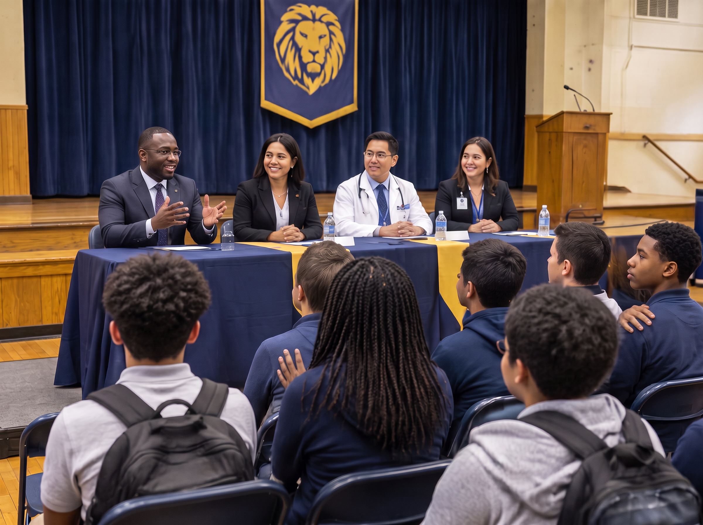 Career Days & Panels — students and educators at school
