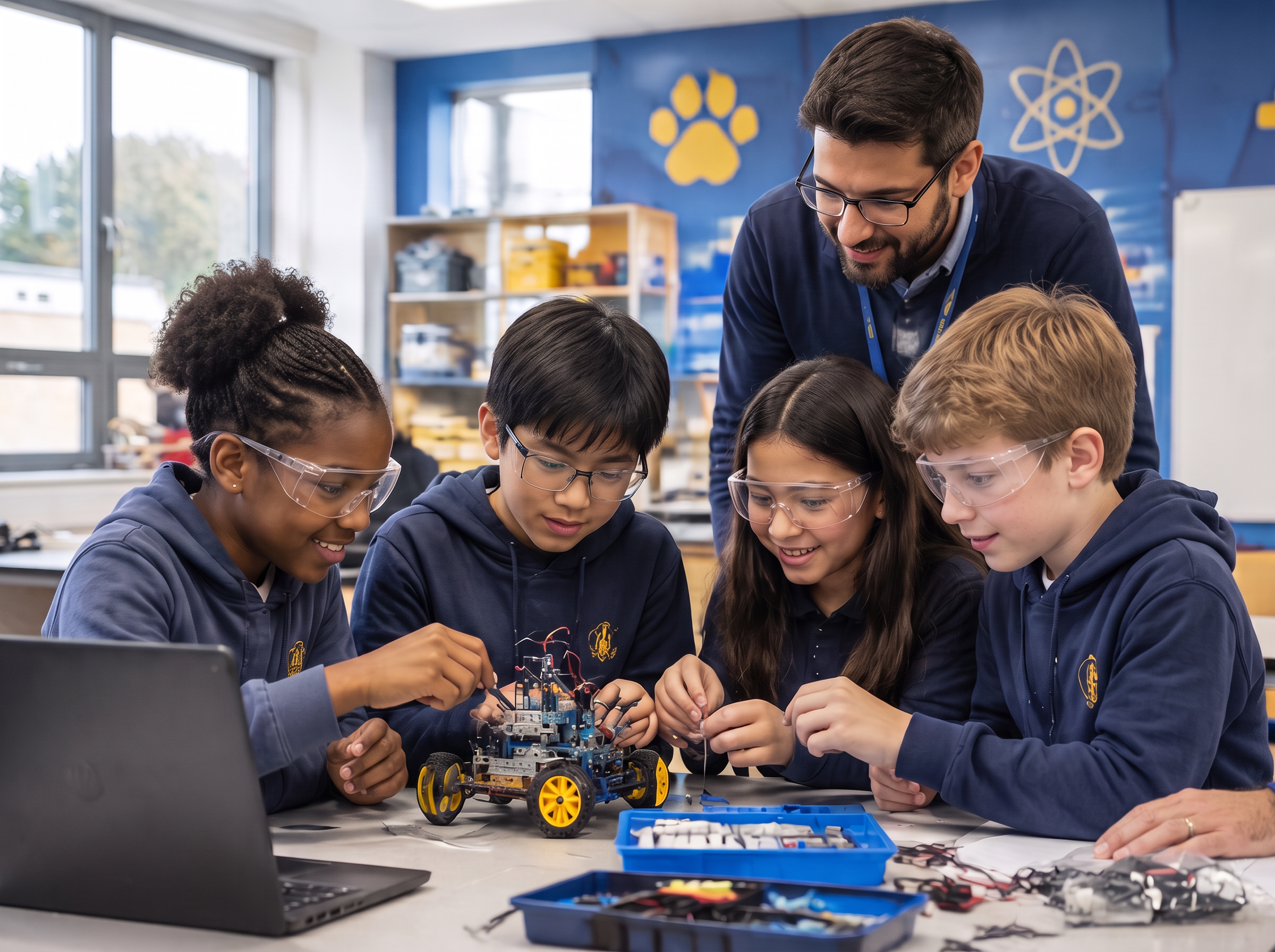 Hands-On Learning — students and educators at school