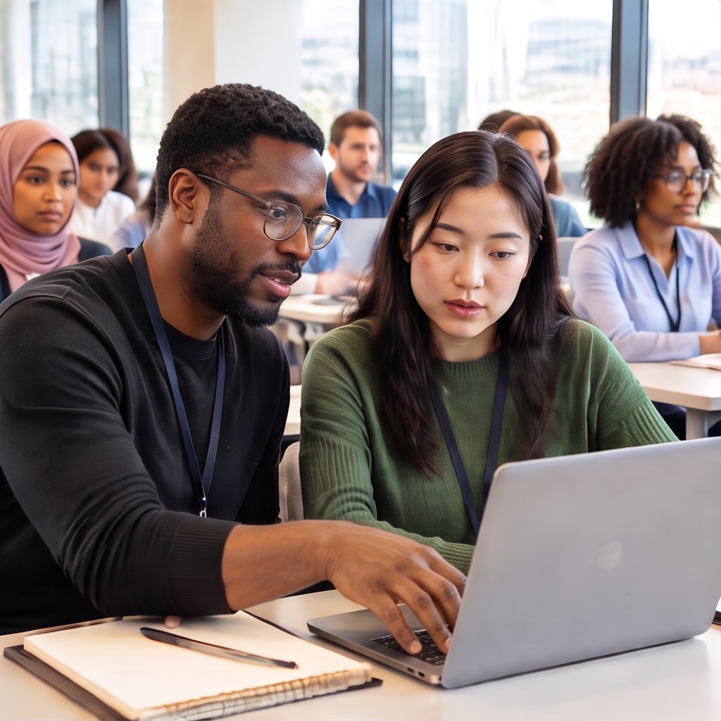 Career Readiness & Skill Building — diverse professionals learning and collaborating